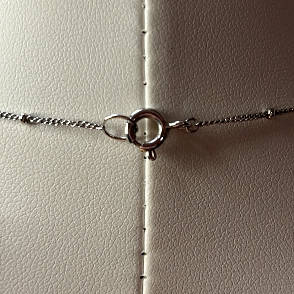 Vintage 925 sterling silver 16 inch chain Saturn style w/ beads - Picture 4 of 5